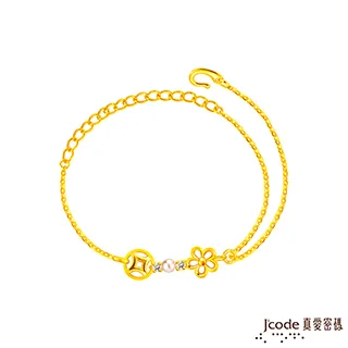J’code真愛密碼金飾 珍鑽錢財源滾滾硬金手鍊 歷史價格詳細信息