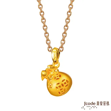 J’code真愛密碼 金錢袋黃金墜子/玫瑰金白鋼項鍊-大 歷史價格詳細信息