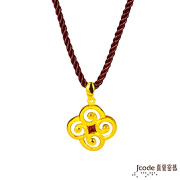 J’code真愛密碼 藏四面風黃金/純銀成對墜子 送項鍊 歷史價格詳細信息