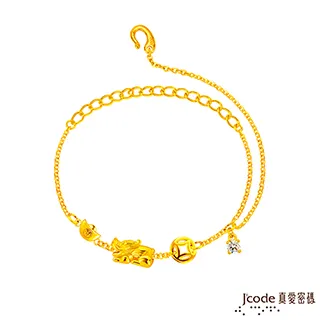 J’code真愛密碼金飾 財源滾滾運財象黃金編織手鍊 歷史價格詳細信息