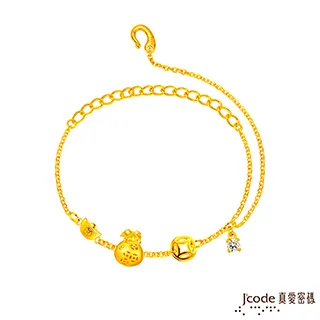 J’code真愛密碼金飾 財源滾滾運財象黃金編織手鍊 歷史價格詳細信息