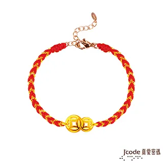 J’code真愛密碼金飾 發財有錢花硬金編織手鍊 歷史價格詳細信息
