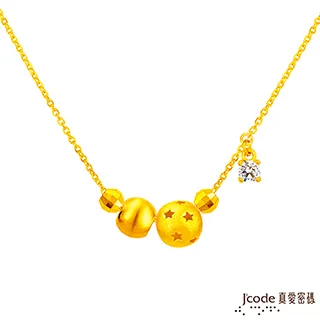 J’code真愛密碼金飾 小星月硬金墜子+玫瑰金色鋼項鍊 歷史價格詳細信息