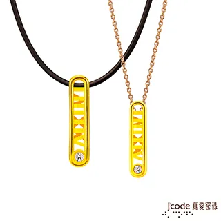 J’code真愛密碼金飾 一生一世我愛你硬金墜子 送項鍊 - 男 歷史價格詳細信息