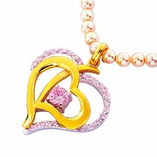 J’code真愛密碼 恩情滿心黃金/純銀/水晶墜 送項鍊 歷史價格詳細信息