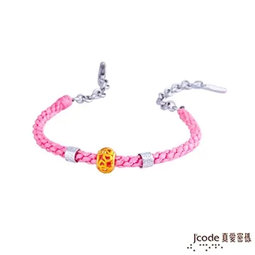 J’code真愛密碼 心滿意足黃金+純銀編織繩手鍊-藍 歷史價格詳細信息