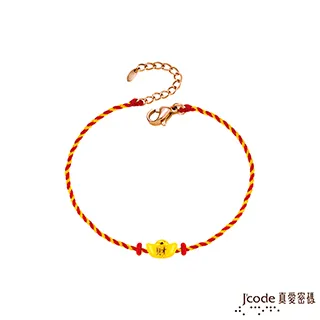 Jcode真愛密碼金飾 元寶小虎硬金編織手鍊 歷史價格詳細信息