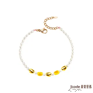 Jcode真愛密碼金飾 優雅銀杏硬金編織手鍊 歷史價格詳細信息