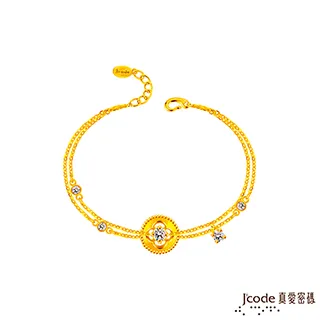 J’code真愛密碼金飾 幸運圍繞硬金手鍊-小 歷史價格詳細信息