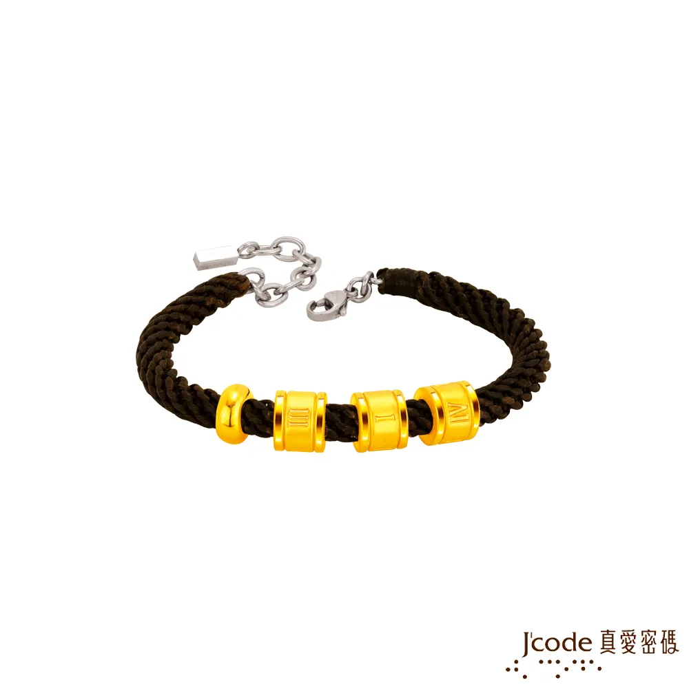 J’code真愛密碼金飾 愛你腸久硬金編織手鍊 歷史價格詳細信息