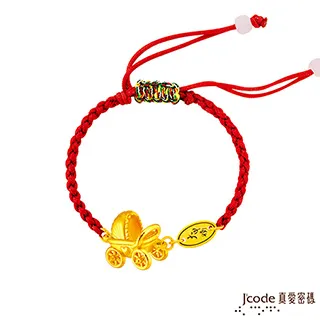 J’code真愛密碼 大甲媽出入平安娃娃車黃金編繩手鍊-立體硬金款 價格比較,價格查詢,歷史價格詳細信息
