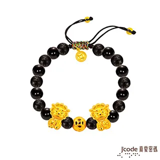 J’code真愛密碼 大甲媽平安鎮財公獅母獅黃金/瑪瑙成對手鍊-立體硬金款 歷史價格詳細信息