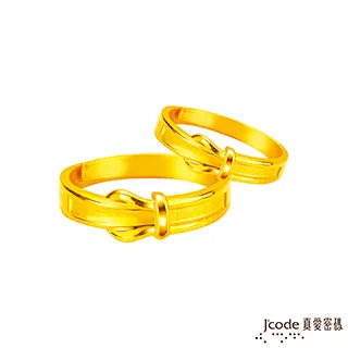 Jcode真愛密碼金飾 相知相惜黃金男戒指 歷史價格詳細信息