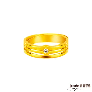 Jcode真愛密碼金飾 愛的默契黃金男戒指 歷史價格詳細信息