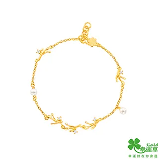 幸運草 幸福光暈 純金+玫瑰金墜飾 歷史價格詳細信息