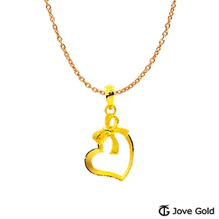 Jove Gold 漾金飾 同心結黃金墜子 送項鍊 歷史價格詳細信息