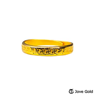 JoveGold漾金飾 平安六字真言黃金女戒指 歷史價格詳細信息
