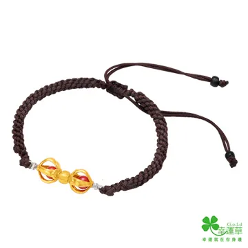 幸運草 福恩六字真言 純金+925銀 中國結繩手環 歷史價格詳細信息