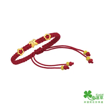幸運草 福恩六字真言 純金+925銀 中國結繩手環 歷史價格詳細信息