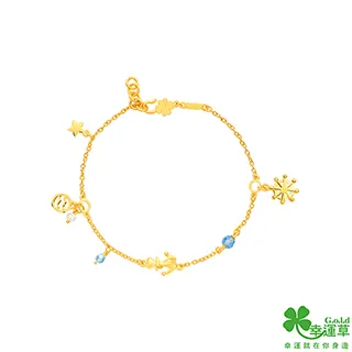 黃金手鍊【天馬行空的愛】純金女生手鍊 9999純金 配件愛心 小太陽與外星人為雙面設計 HGD1662 歷史價格詳細信息