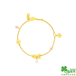 幸運草金飾 心滿意足黃金編繩手鍊 歷史價格詳細信息