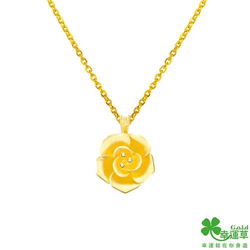 幸運草金飾 花覓狐黃金墜子 送項鍊 歷史價格詳細信息