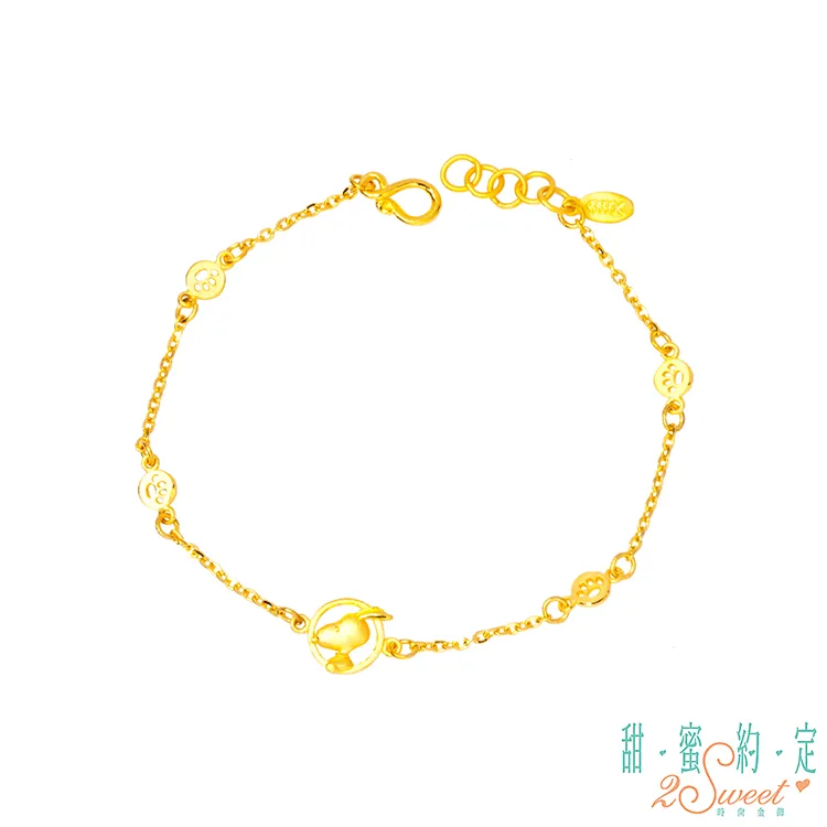 【甜蜜約定2Sweet】 黃金手鍊｜活動式  蠟繩  拉拉熊  兔耳朵  兔子  卡通  時尚  經典  金勝珠寶 歷史價格詳細信息