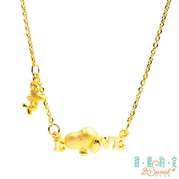 SNOOPY黃金項鍊 裝飾夢想系列 史努比正版授權 黃金墜PE-7402 晶漾金飾鑽石JingYang Jewelry 歷史價格詳細信息