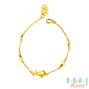 【甜蜜約定2Sweet】 黃金手鍊｜活動式  蠟繩  拉拉熊  兔耳朵  兔子  卡通  時尚  經典  金勝珠寶 歷史價格詳細信息