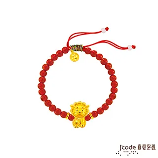 J’code真愛密碼 大甲媽平安鎮財公獅母獅黃金/瑪瑙成對手鍊-立體硬金款 歷史價格詳細信息