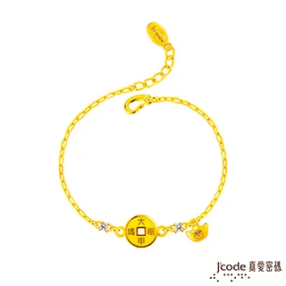 Jcode真愛密碼金飾 元寶小虎硬金編織手鍊 歷史價格詳細信息