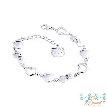 Hello Kitty 925銀手鍊 FRV-765 晶漾金飾鑽石JingYang Jewelry 歷史價格詳細信息