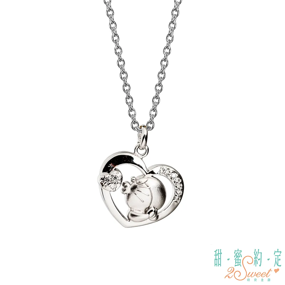 甜蜜約定 Doraemon 單純美好哆啦A夢黃金墜子 送玫瑰鋼項鍊 歷史價格詳細信息