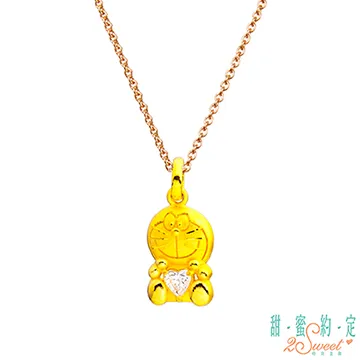 甜蜜約定 Doraemon 唯一哆啦A夢黃金墜子-立體硬金款 送項鍊 歷史價格詳細信息