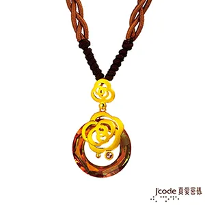 J’code真愛密碼 茶花心語黃金墜子 送項鍊 歷史價格詳細信息