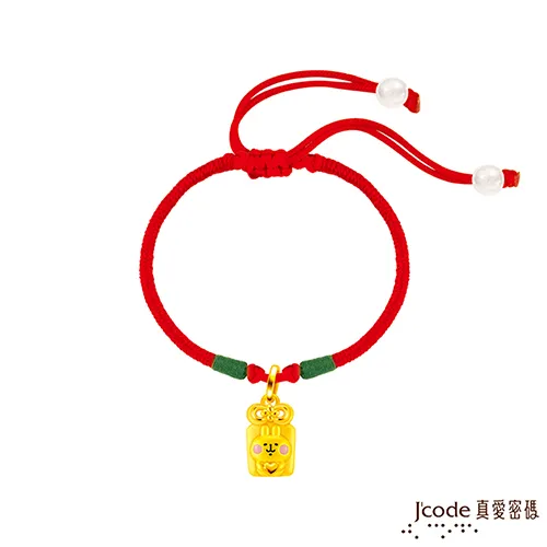 J’code真愛密碼金飾 平安符小牛硬金中國繩手鍊 歷史價格詳細信息