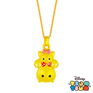 Disney迪士尼TSUM TSUM系列金飾-黃金墜子-瑪莉貓款 送玫瑰鋼項鍊 歷史價格詳細信息