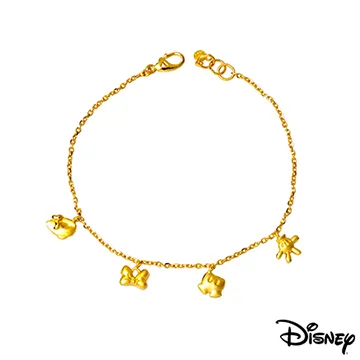 Disney迪士尼系列金飾 愛不釋手黃金手鍊 歷史價格詳細信息