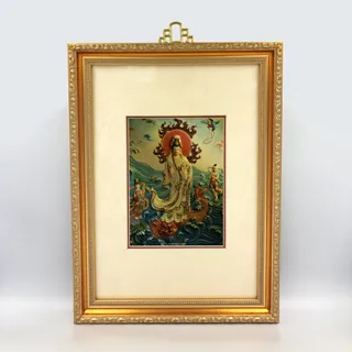 黃金畫 觀世音菩薩畫像純金畫 佛畫 可吊掛 歷史價格詳細信息