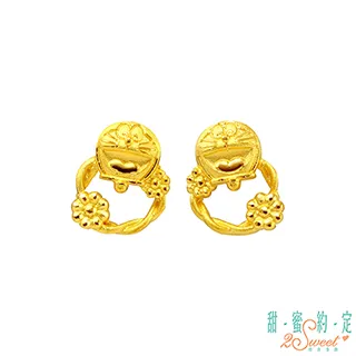 甜蜜約定 Doraemon 祝福花圈哆啦A夢黃金項鍊 歷史價格詳細信息