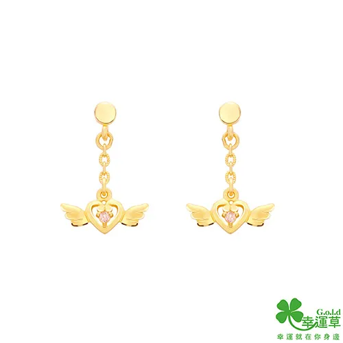 幸運草 真心刺蝟  純金+水晶墜飾 歷史價格詳細信息