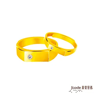 J’code真愛密碼金飾 對的人黃金男戒指 歷史價格詳細信息