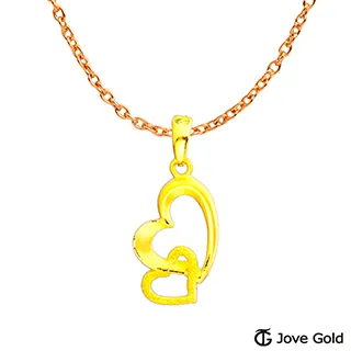 Jove Gold 漾金飾 心心相映黃金墜子 送項鍊 歷史價格詳細信息