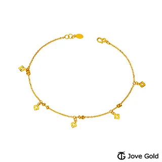 Jove Gold漾金飾 青春特調黃金繩手鍊-大 歷史價格詳細信息