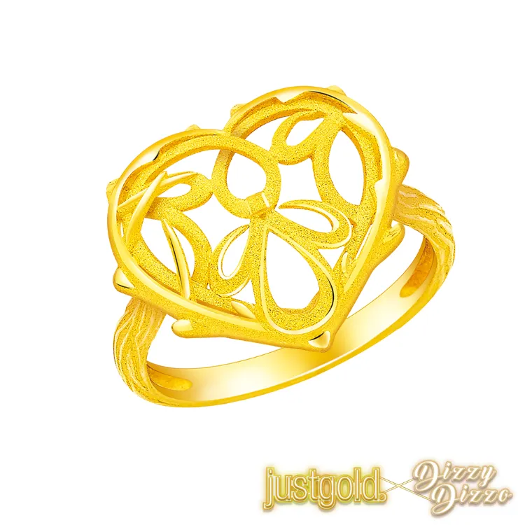 【Just Gold 鎮金店】蔡詩芸聯名款-心鎖 黃金戒指 歷史價格詳細信息