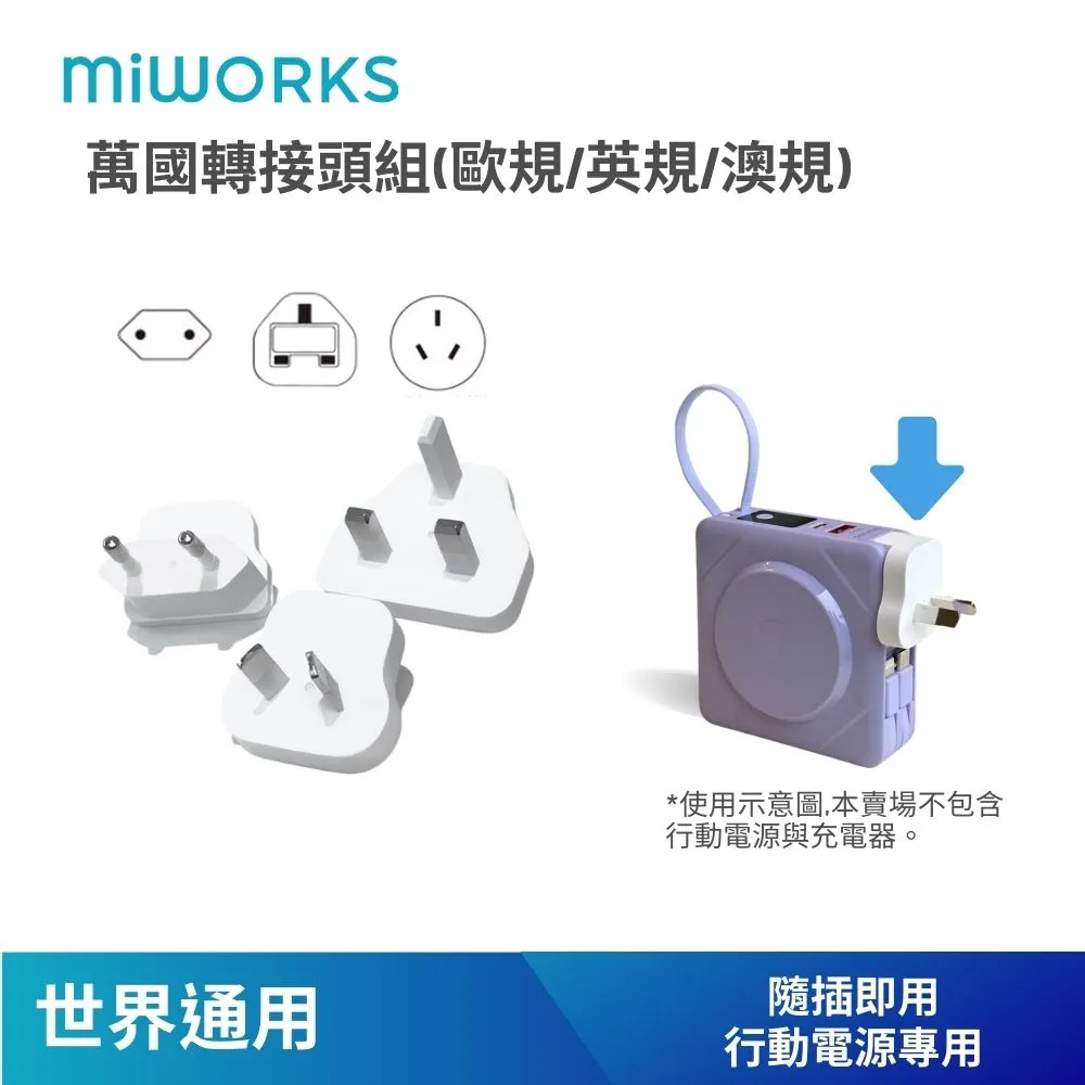 MiWorks 米沃 萬國轉接頭 3入( 歐規EU/ 英規UK/ 澳規AU) 歷史價格詳細信息