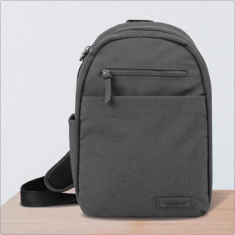 TRAVELON Metro 3層防盜隨身斜背包(黑) 歷史價格詳細信息