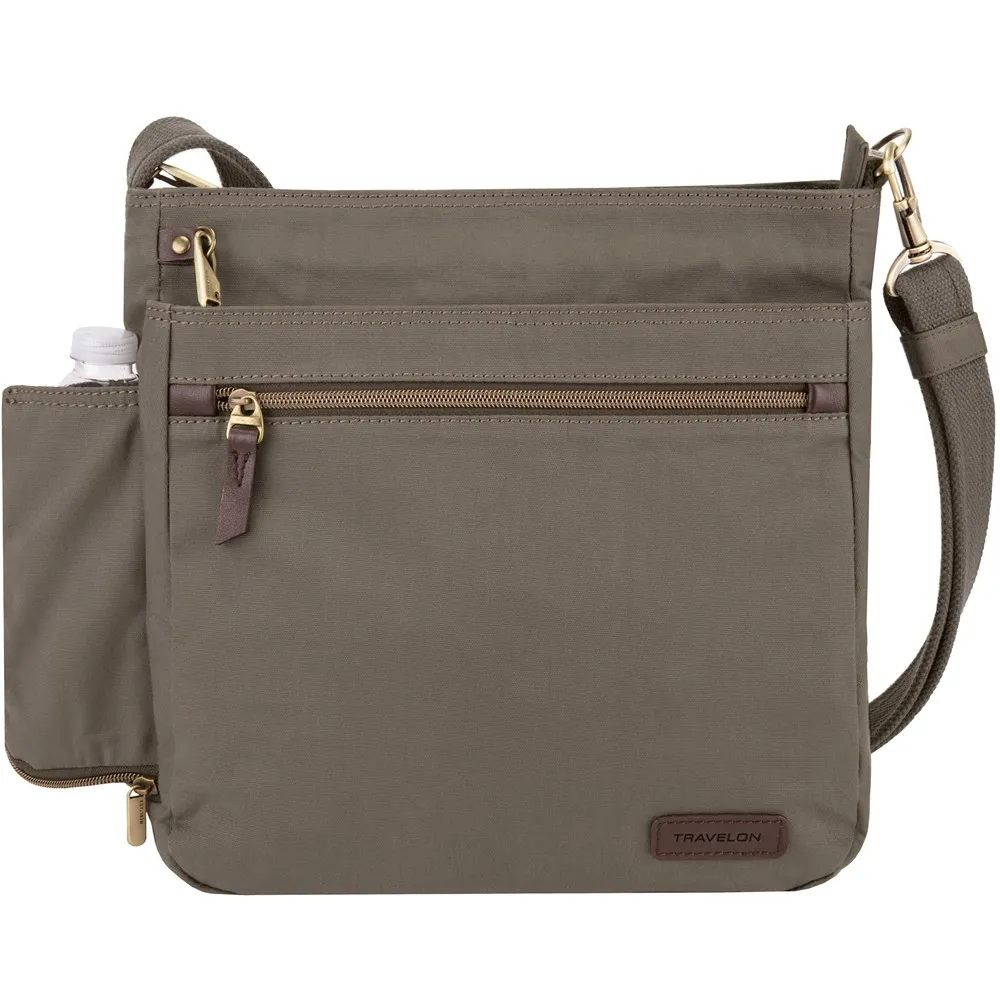 TRAVELON Courier帆布四層防盜斜背包(藍) 歷史價格詳細信息