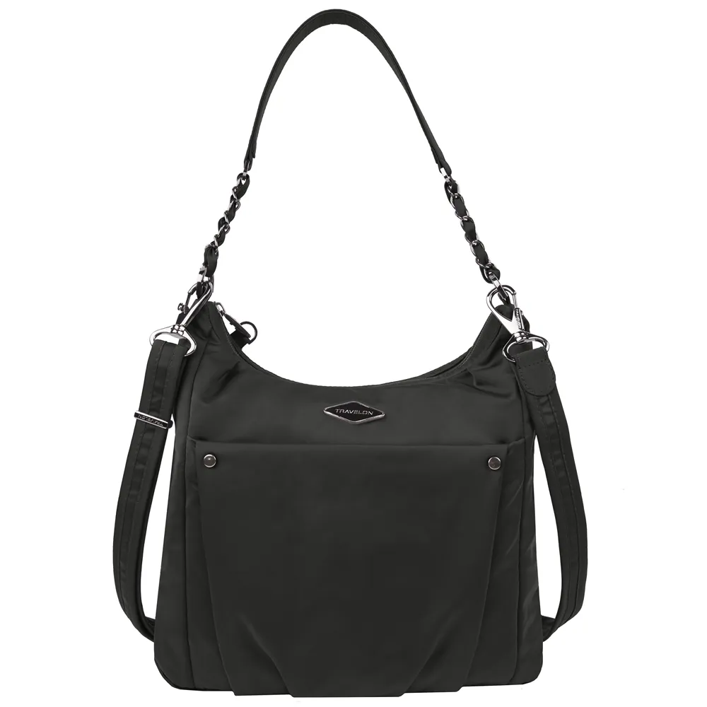 TRAVELON Parkview Hobo 側背包/防盜包 TL-43408 黑 歷史價格詳細信息