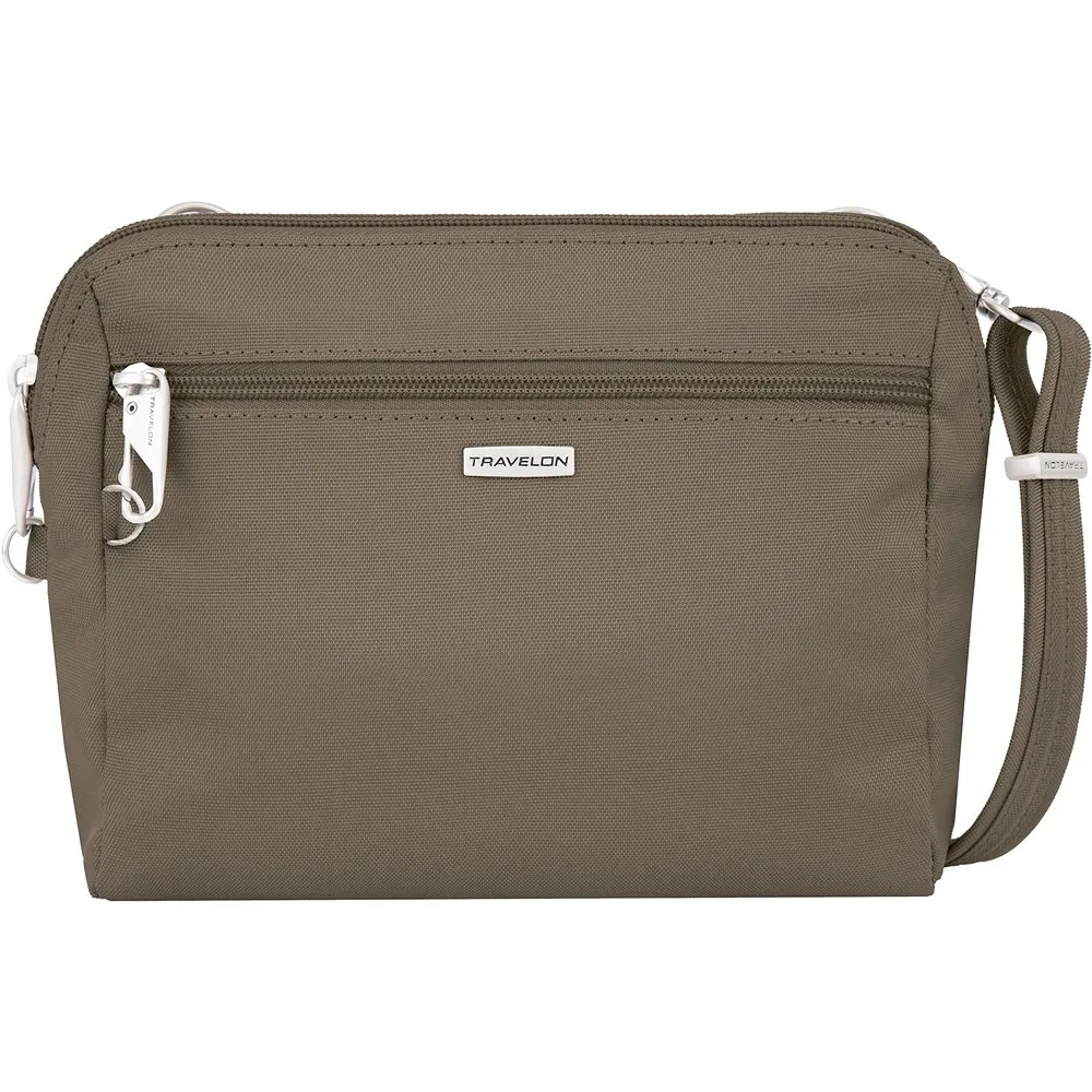 TRAVELON Classic 3層防盜斜背包(棕) 歷史價格詳細信息